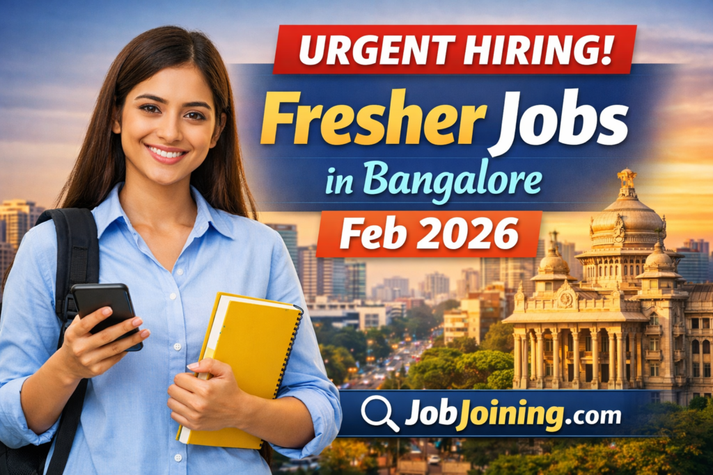 Urgent Fresher Jobs in Bangalore Feb 2026 - Jobjoining.com
