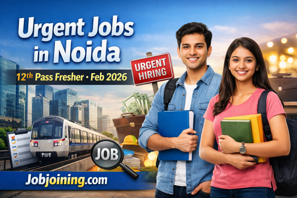 Urgent Jobs in Noida 12th Pass Fresher Feb 2026 - Jobjoining.com