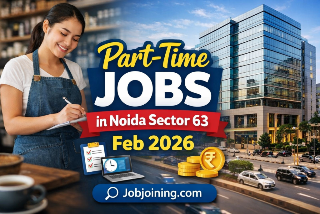 Part Time Jobs in Noida Sector 63 Feb 2026 - Jobjoining.com