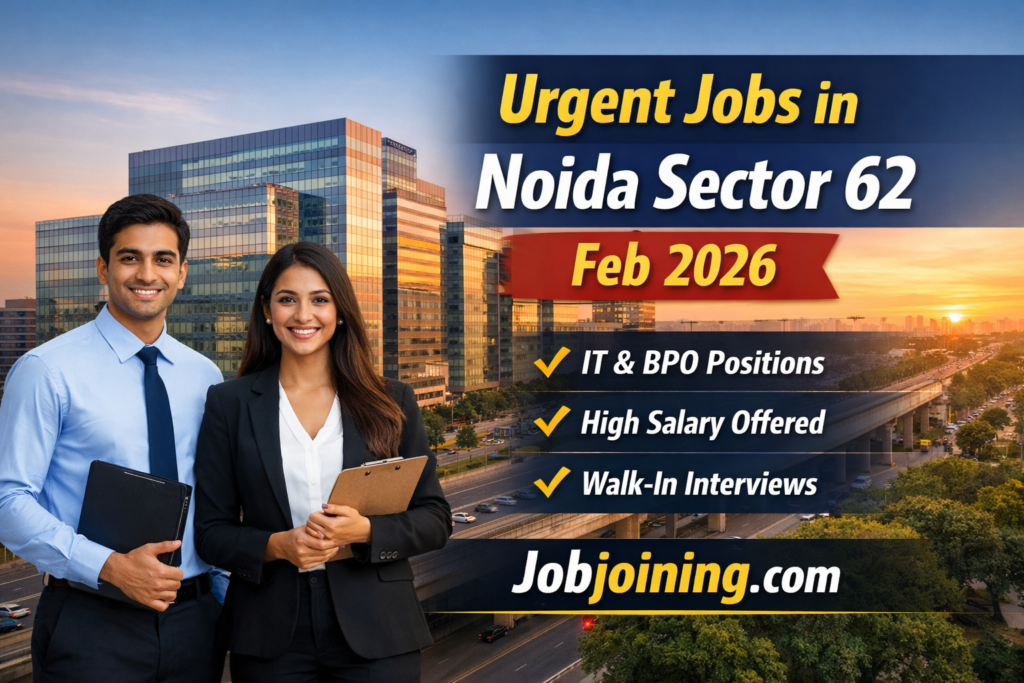 Urgent Jobs in Noida Sector 62 Feb 2026 - Jobjoining.com
