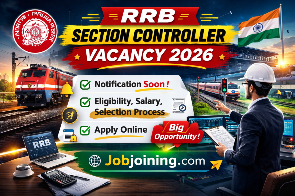 RRB Section Controller Vacancy 2026 - Jobjoining.com