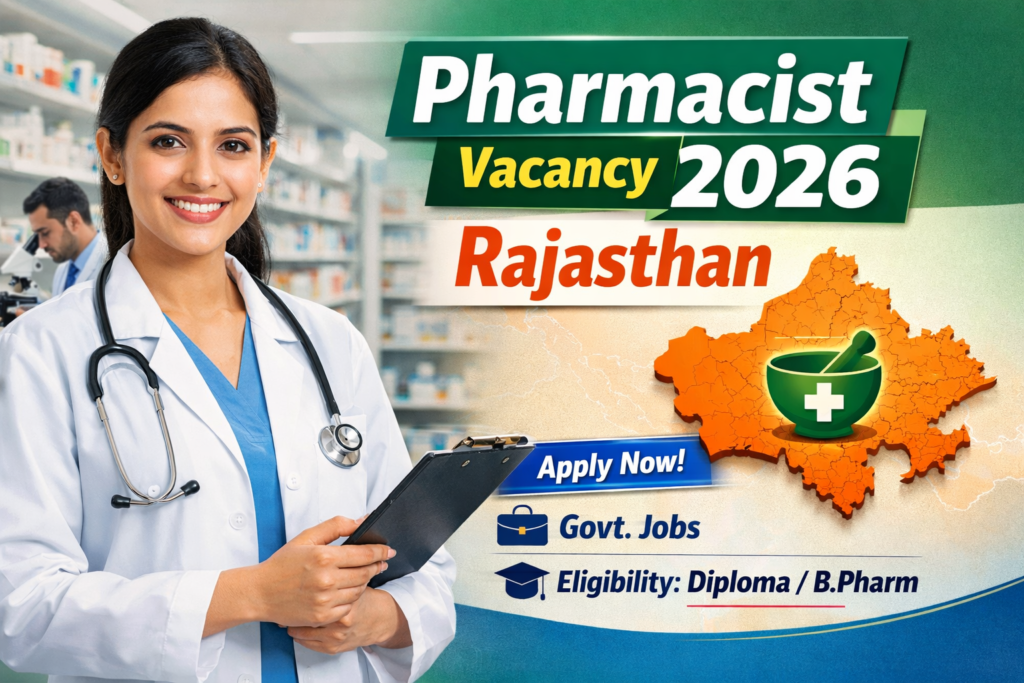 Pharmacist Vacancy 2026 Rajasthan - Jobjoining.com