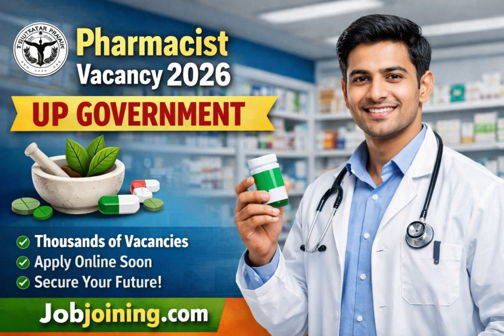 Pharmacist Vacancy 2026 UP Government - Jobjoining.com