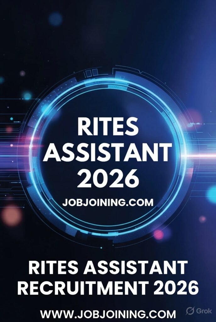 RITES Assistant Recruitment 2026 - Jobjoining.com