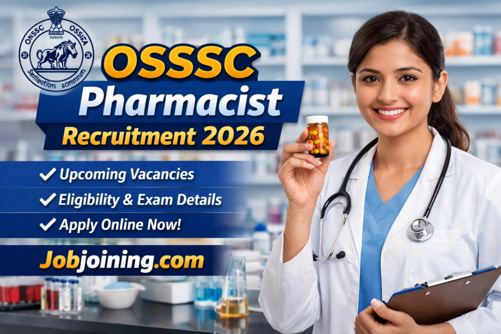 OSSSC Pharmacist Recruitment 2026 - Jobjoining.com