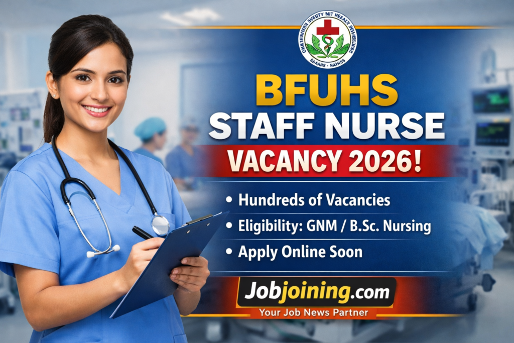 BFUHS Staff Nurse Vacancy 2026 - Jobjoining.com