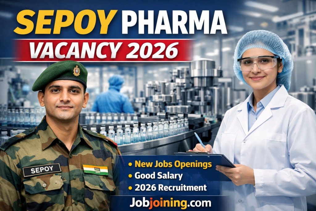 SEPOY Pharma Vacancy 2026 - Jobjoining.com