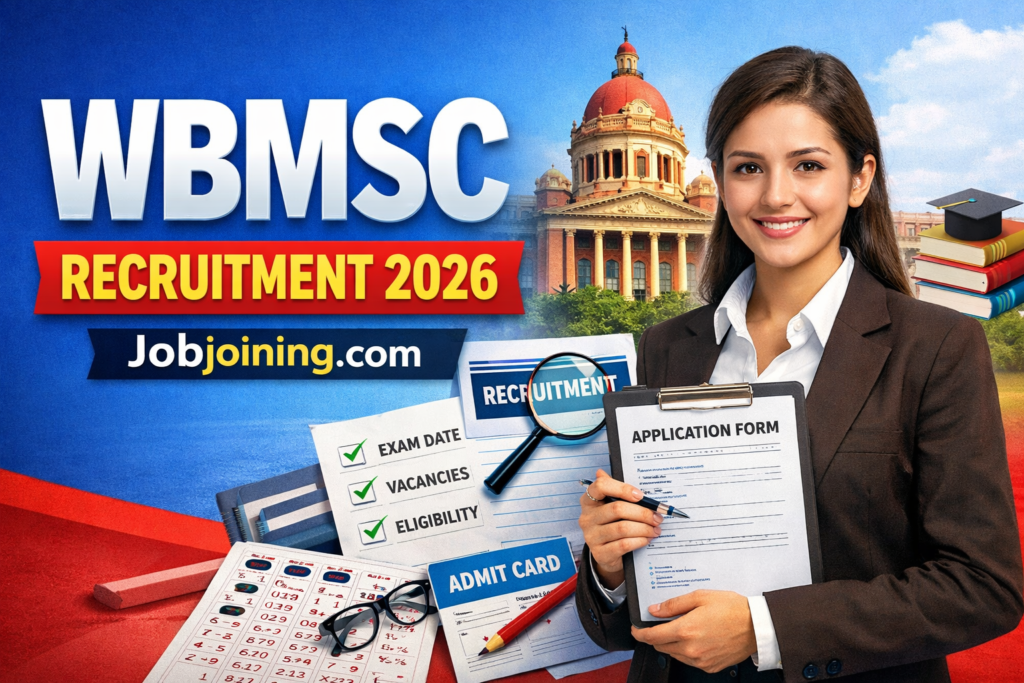 WBMSC Recruitment 2026 - Jobjoining.com