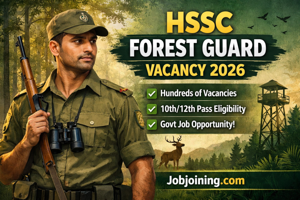 HSSC Forest Guard Vacancy 2026 - Jobjoining.com