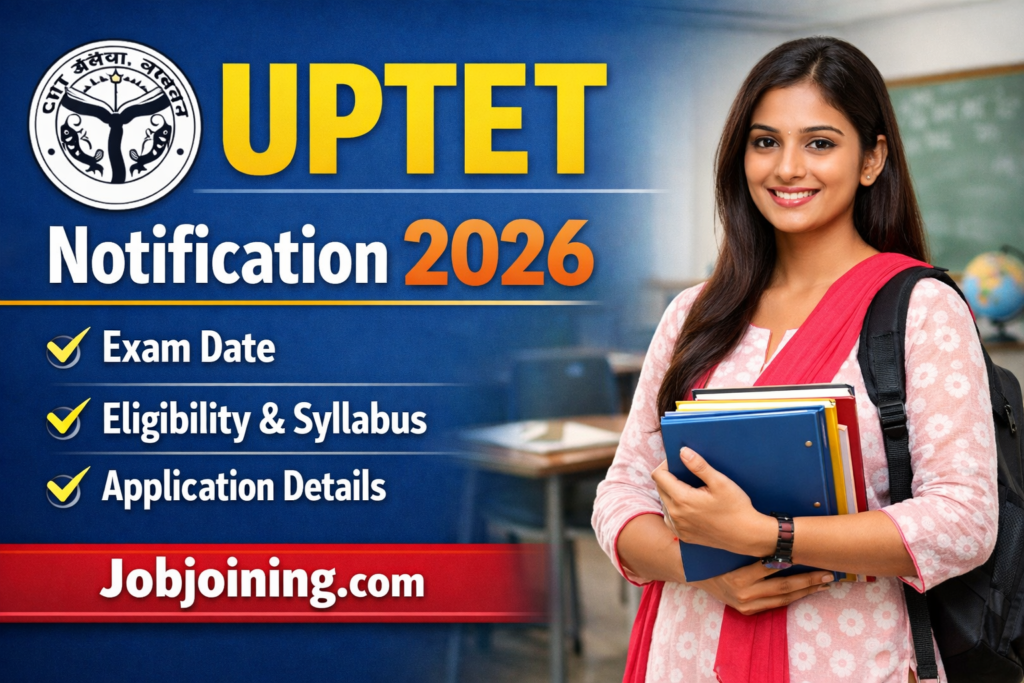 UPTET Notification 2026 - Jobjoining.com