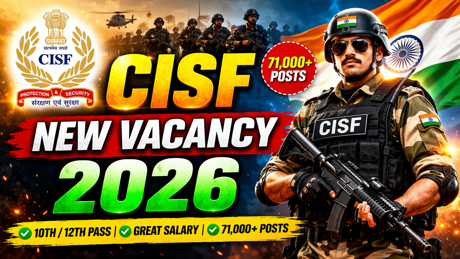 Capf Posts CISF New Vacancy 2026: 70 Assistant Commandant Posts via UPSC CAPF AC ...