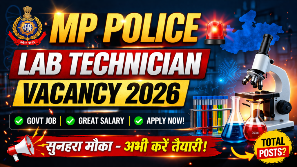 MP Police Lab Technician Vacancy 2026: 126 Government Posts Open – Apply Online Now Before 6 April!