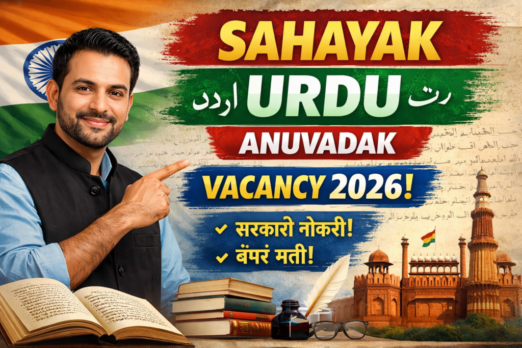 sahayak urdu anuvadak vacancy 2026
