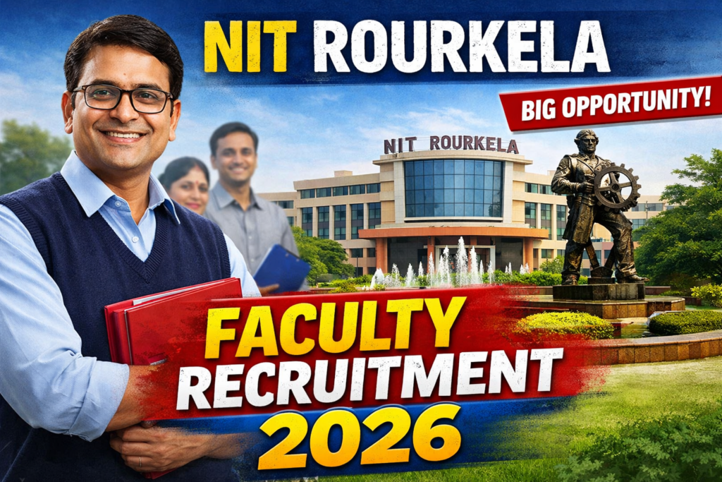 NIT Rourkela Faculty Recruitment 2026: 86 Vacancies for Assistant Professor, Associate Professor & Professor – Apply Online Before April 22