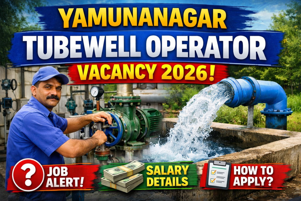 yamunanagar tubewell operator vacancy
