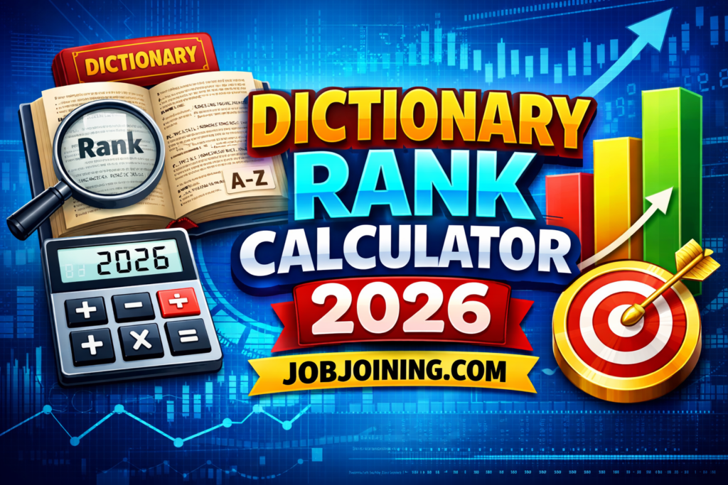 Dictionary Rank Calculator