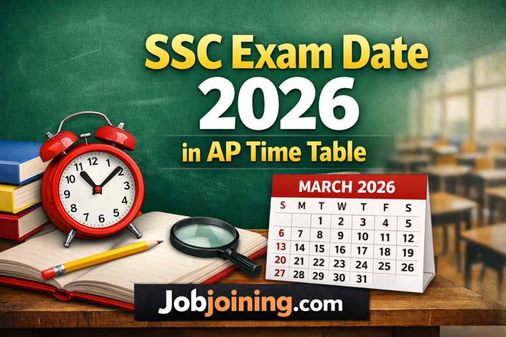 SSC exam Date 2026 in AP Time Table