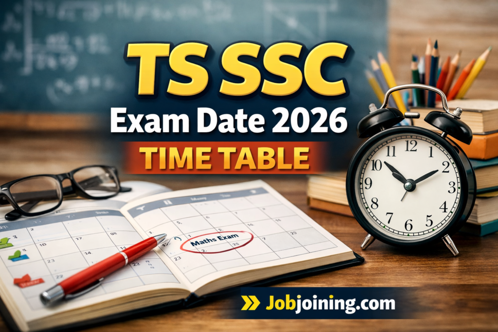 TS SSC Exam Date 2026 Time Table - Jobjoining.com