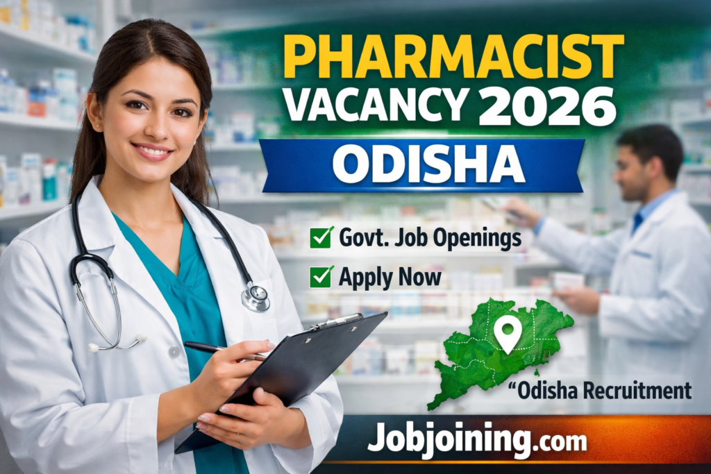 Pharmacist Vacancy 2026 Odisha - Jobjoining.com