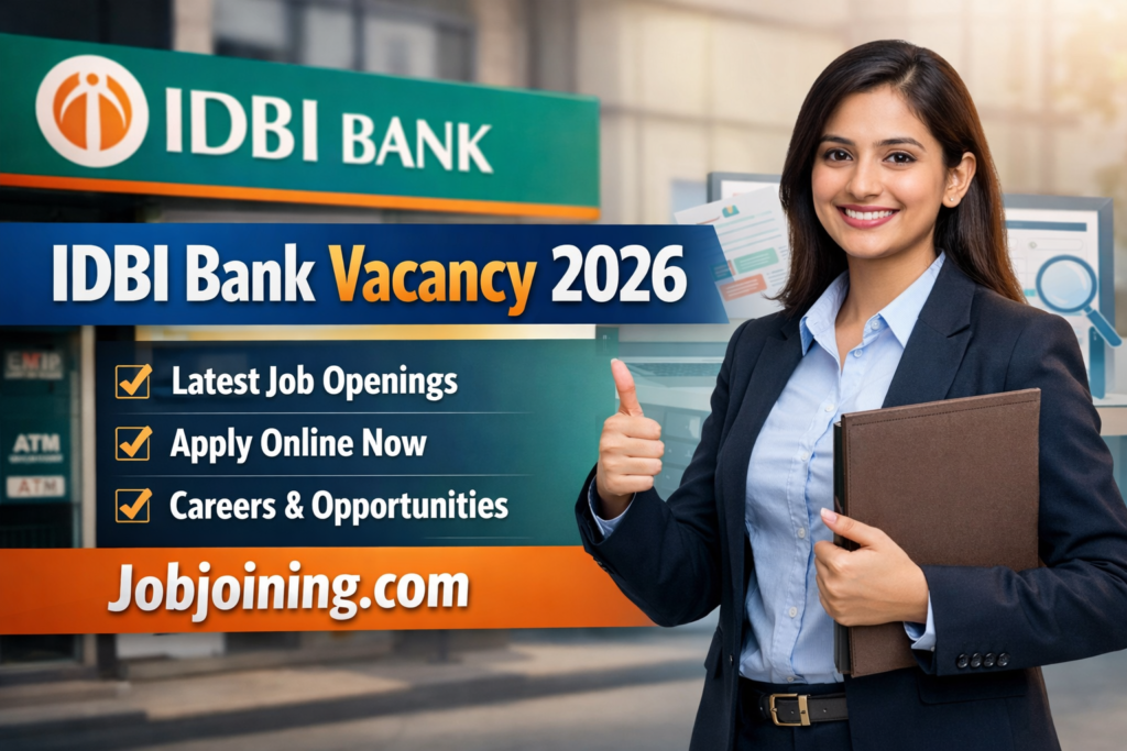 IDBI Bank Vacancy 2026 - Jobjoining.com