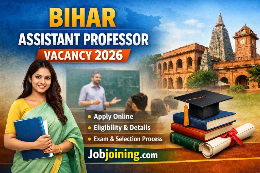 Bihar Assistant Professor Vacancy 2026 - Jobjoining.com