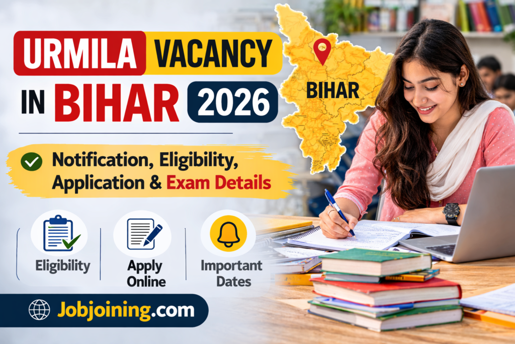 Urmila Vacancy in Bihar 2026 - Jobjoining.com