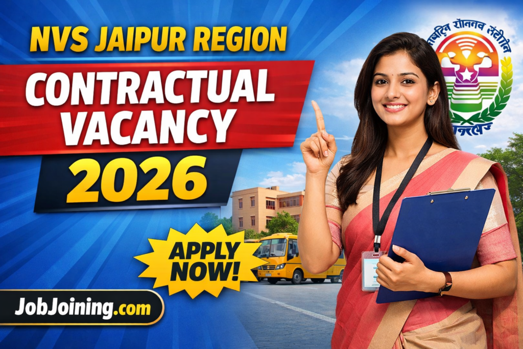 nvs jaipur region contractual vacancy 2026