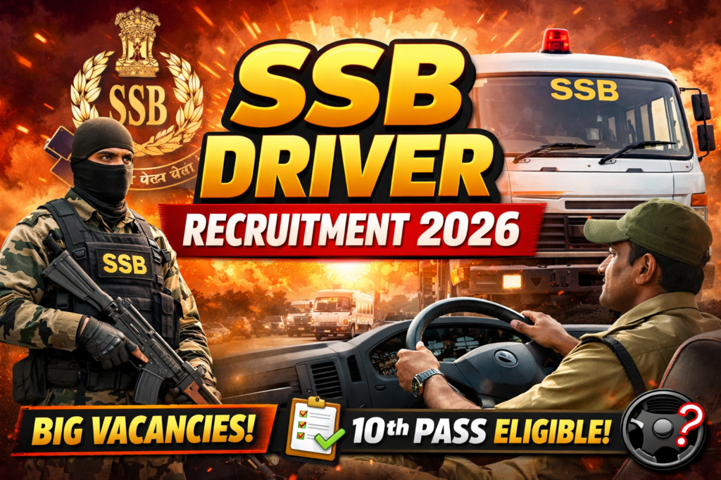 SSB Driver Recruitment 2026
