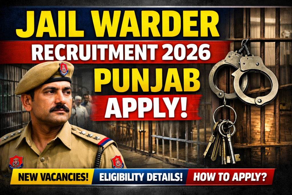 Jail Warder Recruitment 2026 Punjab Apply: