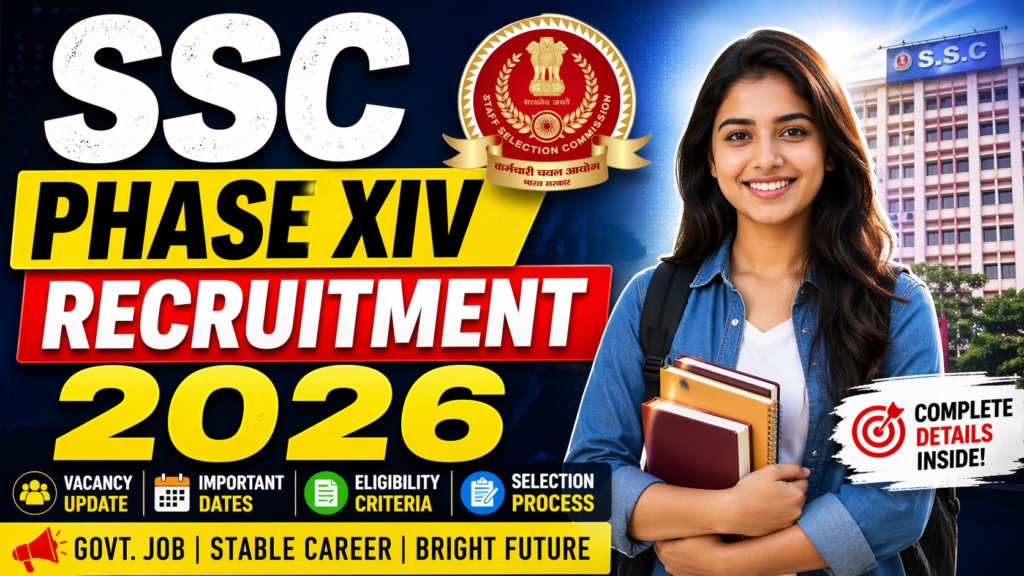 SSC Phase XIV Recruitment 2026: Complete Notification, Eligibility, Vacancy & Apply Online