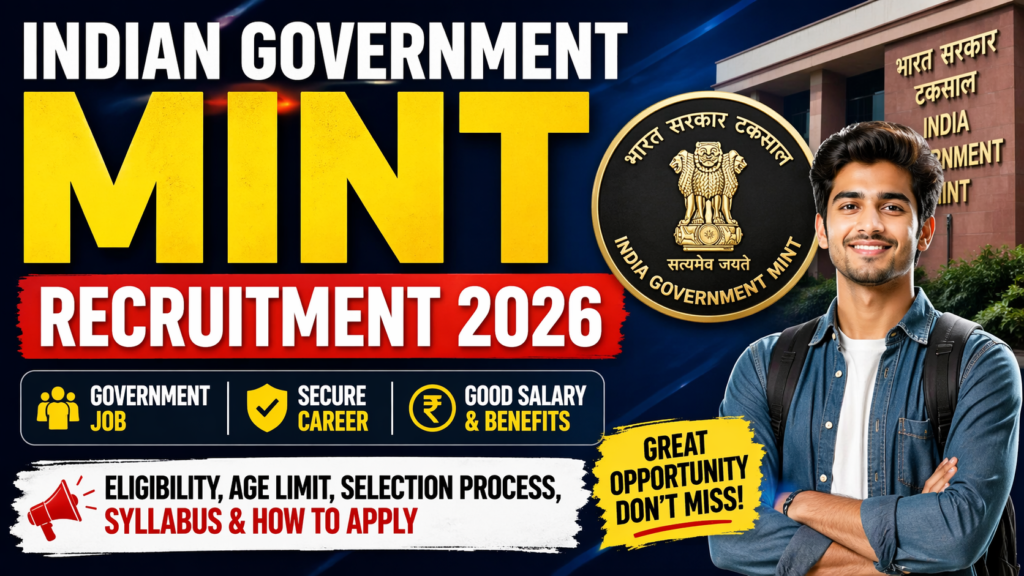 Indian Government Mint Recruitment 2026