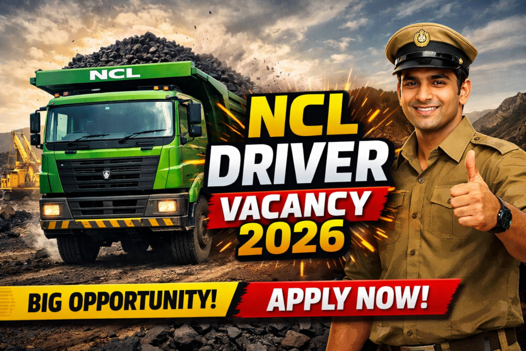 NCL Driver Vacancy 2026: Northern Coalfields Limited for Stable PSU Job with Great Pay & Benefits
