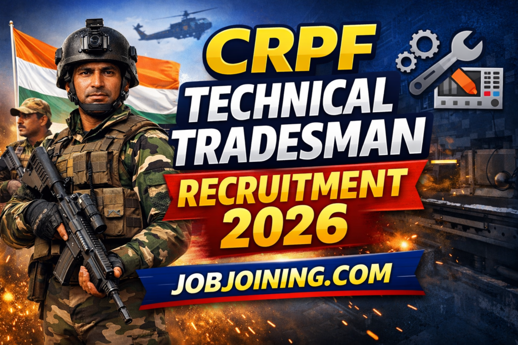 crpf technical tradesman recruitment 2026